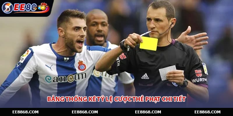 Bảng thống kê tỷ lệ cược thẻ phạt chi tiết